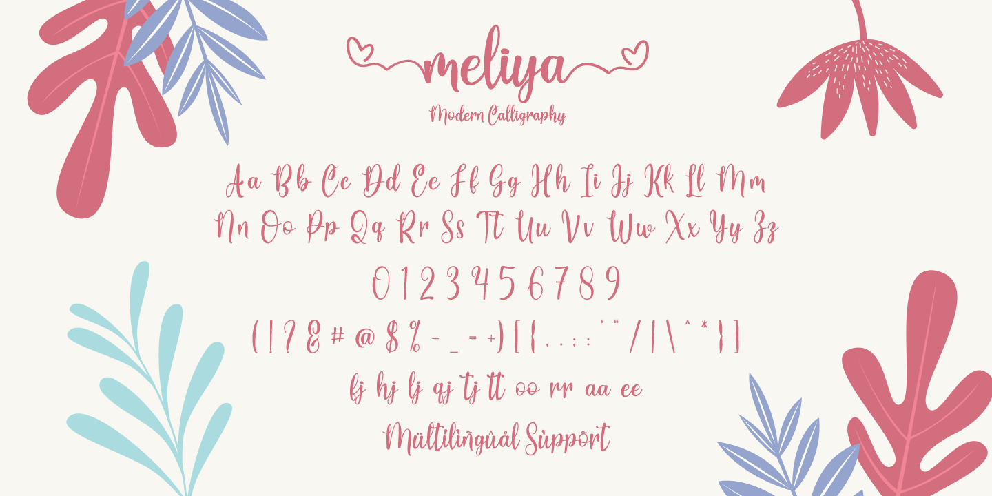 Beispiel einer Meliya-Schriftart #6